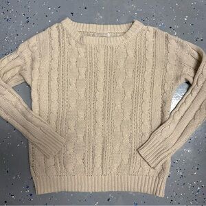 Cable Knit Cream Sweater